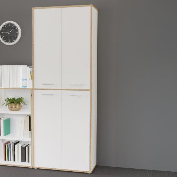 Forte Шафа 90 см Keflavik, білий/дуб Artisan, KFLS822-C881 - Home Club