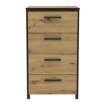 Forte Комод із 4 шухлядами, 50 см, Kirikus, дуб Artisan/чорний, KUSK214-C934 - Home Club, зображення 3