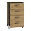 Forte Комод із 4 шухлядами, 50 см, Kirikus, дуб Artisan/чорний, KUSK214-C934 - Home Club, зображення 5
