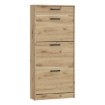 Forte Шафка для взуття 60x20 см із шухлядою Niko, дуб Artisan, NIKD311-D78 - Home Club, зображення 4