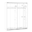 Forte Розсувна шафа 170 см Sophistispace, біла, SSQS82411-120 - Home Club, зображення 8