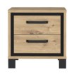 Forte Приліжкова тумба 50 см із шухлядами Trondheim, дуб Artisan/чорний дуб, TDHK011-C773 - Home Club, зображення 2