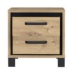 Forte Приліжкова тумба 50 см із шухлядами Trondheim, дуб Artisan/чорний дуб, TDHK011-C773 - Home Club, зображення 3