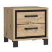 Forte Приліжкова тумба 50 см із шухлядами Trondheim, дуб Artisan/чорний дуб, TDHK011-C773 - Home Club, зображення 4
