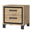 Forte Приліжкова тумба 50 см із шухлядами Trondheim, дуб Artisan/чорний дуб, TDHK011-C773 - Home Club, зображення 6