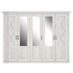 Forte Шафа з дзеркалом 270 см Kashmir, біла сосна, KSMS85-D43 - Home Club, зображення 2