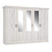 Forte Шафа з дзеркалом 270 см Kashmir, біла сосна, KSMS85-D43 - Home Club, зображення 3