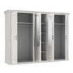 Forte Шафа з дзеркалом 270 см Kashmir, біла сосна, KSMS85-D43 - Home Club, зображення 4