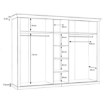 Forte Шафа з дзеркалом 270 см Kashmir, біла сосна, KSMS85-D43 - Home Club, зображення 6