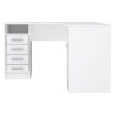 Forte Білий кутовий стіл розміром 125x125 см з 4 шухлядами та шафкою, OFDB125-120 - Home Club, зображення 2