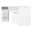 Forte Білий кутовий стіл розміром 125x125 см з 4 шухлядами та шафкою, OFDB125-120 - Home Club, зображення 3