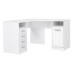 Forte Білий кутовий стіл розміром 125x125 см з 4 шухлядами та шафкою, OFDB125-120 - Home Club, зображення 4