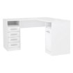 Forte Білий кутовий стіл розміром 125x125 см з 4 шухлядами та шафкою, OFDB125-120 - Home Club, зображення 6