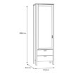 Forte Вузька вітрина шириною 60 см із шухлядами Saitama, дуб Mauvella/Secret Grey, SQMV711-M826 - Home Club, зображення 7