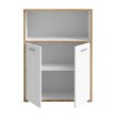 Forte Низька шафа з дверцятами, 85 см, Keflavik, білий/дуб Artisan, KFLR321-C881 - Home Club, зображення 3