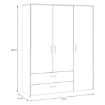 Forte Шкаф 150 см с ящиками Culgoa, белый/дуб Artisan, CUGS831-C853 - Home Club, изображение 6