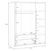 Forte Шкаф 150 см с ящиками Culgoa, белый/дуб Artisan, CUGS831-C853 - Home Club, изображение 7