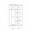 Forte Розсувна шафа 120 см Ozzula, біла, OZLS722X10-120 - Home Club, зображення 5