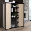 Forte Вітрина 130 см Black Hill Слива Comano/Чорний, BLHV5311-C876 - Home Club