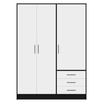 Forte Шафа 150 см з висувними ящиками Jupiter, чорно-біла, JPTS84T-T10 - Home Club