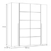 Forte Шафа 200 см Narago, біла, NRGS32511-120 - Home Club, зображення 6