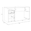 Forte Письмовий стіл 140x55 см із шухлядою та шафкою Modultrick, дуб Artisan/графіт, MDUB112-C827 - Home Club, зображення 8