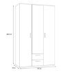 Forte Шкаф с зеркалом и ящиками, 120 см, дуб «Сонома», NNS83S-D30F - Home Club, изображение 6