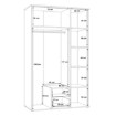 Forte Шкаф с зеркалом и ящиками, 120 см, дуб «Сонома», NNS83S-D30F - Home Club, изображение 7