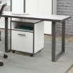 Forte Письмовий стіл 120x75 см Keflavik, білий/графітовий, KFLB211-120-940 - Home Club