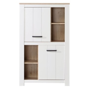 Forte Шафа 90 см Elara Білий/Дуб Біанко, ERXS413-C586 - Home Club
