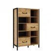 Forte Стіла «лофт» 95 см Oriental Tree Дуб Bartex/Чорний, HUDR424-M524 - Home Club, зображення 2