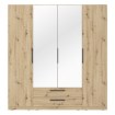Forte Шафа з дзеркалом і шухлядами 200 см Cadixo Дуб Artisan, CDXS84S-D78 - Home Club, зображення 2