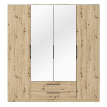 Forte Шафа з дзеркалом і шухлядами 200 см Cadixo Дуб Artisan, CDXS84S-D78 - Home Club
