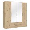 Forte Шафа з дзеркалом і шухлядами 200 см Cadixo Дуб Artisan, CDXS84S-D78 - Home Club, зображення 4