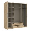 Forte Шафа з дзеркалом і шухлядами 200 см Cadixo Дуб Artisan, CDXS84S-D78 - Home Club, зображення 5