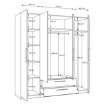 Forte Шафа з дзеркалом і шухлядами 200 см Cadixo Дуб Artisan, CDXS84S-D78 - Home Club, зображення 7