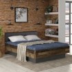 Forte Двуспальная кровать 160x200 см Clif Old – Винтажное дерево/Бетон, BVNL2602-C748 - Home Club