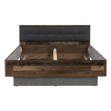 Forte Двоспальне ліжко 160x200 см Clif Old – Wood Vintage/Бетон, BVNL2602-C748 - Home Club