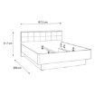 Forte Двуспальная кровать 160x200 см Clif Old – Винтажное дерево/Бетон, BVNL2602-C748 - Home Club, изображение 5