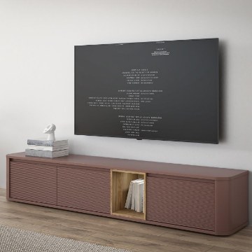 Forte Тумба під телевізор 220 см Breathtaker, теракота/дуб Mauvella, BTHTH141-Q191 - Home Club