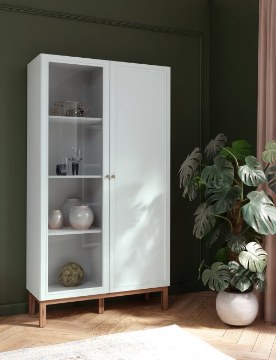 Forte Вітрина 100 см Penkridge Secret Grey/Дуб благородний, PKDV722-M848 - Home Club