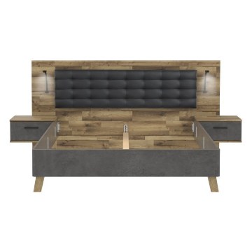 Forte Каркас ліжка + тумбочки, RCQL1184B-C692 - Home Club