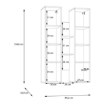 Forte Навісна вітрина 85 см Breathtaker Дуб Artisan/Дуб Cabezone, BTHVH331-M703 - Home Club, зображення 10