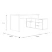 Forte Білий письмовий стіл із комодом 140x70 см, T2KB231L-C734 - Home Club, зображення 8