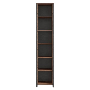 Forte Вузька стелажна стійка Clif Old – Wood Vintage/Бетон, CLFR715-C546 - Home Club