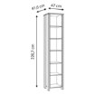 Forte Вузька стелажна стійка Clif Old – Wood Vintage/Бетон, CLFR715-C546 - Home Club, зображення 4