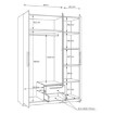 Forte Шафа з дзеркалом і шухлядами 150 см Cadixo Дуб Artisan, CDXS83S-D78 - Home Club, зображення 7