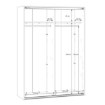 Forte Розсувна шафа 150 см Sophistispace, біла, SSQS72411-120 - Home Club, зображення 8