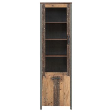 Forte Вузька вітрина 60 см Clif Old – Wood Vintage/Бетон, CLFV711-C546 - Home Club