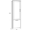 Forte Вузька вітрина 60 см Clif Old – Wood Vintage/Бетон, CLFV711-C546 - Home Club, зображення 6